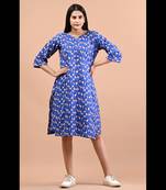 Camel print cotton kurta