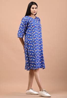 Camel print cotton kurta 3