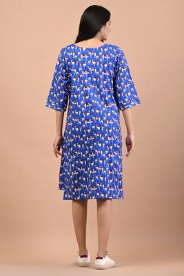 Camel print cotton kurta 4