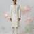White woven cotton kurta pajama