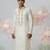 White woven cotton kurta pajama