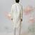 White woven cotton kurta pajama