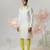 White woven cotton kurta pajama