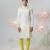 White woven cotton kurta pajama