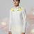 White woven cotton kurta pajama