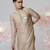 Beige woven cotton kurta pajama