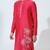 Red woven cotton kurta pajama