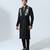 Black woven cotton kurta pajama