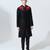 Black woven cotton kurta pajama
