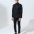 Black woven polyester Bandhgala set