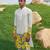 White Printed chanderi kurta pajama