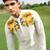White Printed chanderi kurta pajama