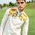 White Printed chanderi kurta pajama