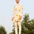 White Printed chanderi kurta pajama