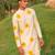 White Printed chanderi kurta pajama