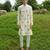 White Printed chanderi kurta pajama