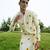 White Printed chanderi kurta pajama