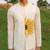 White Printed chanderi Nehru Jacket set