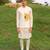 White Printed chanderi Nehru Jacket set