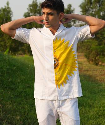 White printed cotton shirt 2