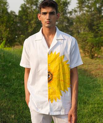 White printed cotton shirt 3