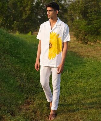 White printed cotton shirt 4