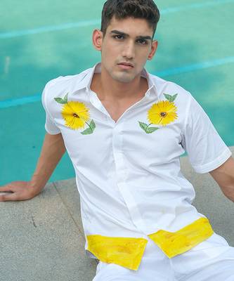 White printed cotton shirt 3