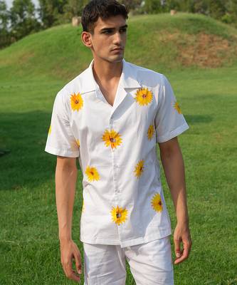 White printed cotton shirt 2