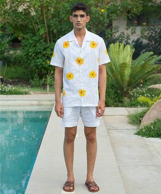 White printed cotton shirt 3