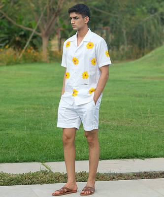 White printed cotton shirt 4