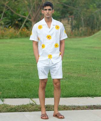 White printed cotton shirt 5
