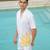 White Printed cotton shirt
