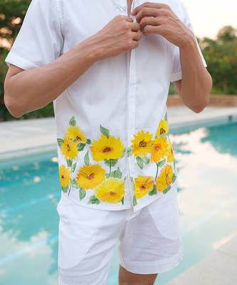 White printed cotton shirt 2
