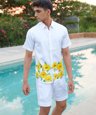 White printed cotton shirt 3