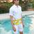 White printed cotton shirt