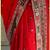 red lightweight georgette saree
