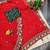 red lightweight georgette saree