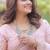 pink organza silk blend embroidered saree
