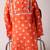 Navratri orange crepe kurta set for boys
