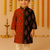 Navratri red & black cotton kurta set for boys