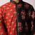 Navratri red & black cotton kurta set for boys
