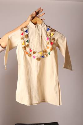 Navrartri cream rayon kurta set for boys 2