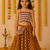 Navratri mustard cotton lehenga set for girls