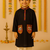 Navratri black rayon kurta set for boys