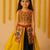Navratri yellow rayon lehenga set for girls