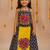 Navratri blue cotton lehenga set for girls