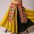 Navratri yellow rayon lehenga set for girls