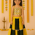 Navratri yellow rayon navratri lehenga set for girls