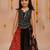 Navratri black cotton navratri lehenga set for girls