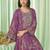 Stylee lifestyle magenta lawn cotton embroidered dress material